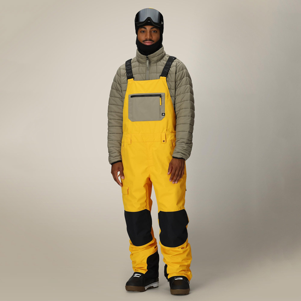 Spodnie snowboardowe 686 20K Hot Lap Shell Bib (yellow colorblock)