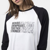 Longsleeve NERVOUS x SNOW PROGRES (white/black)