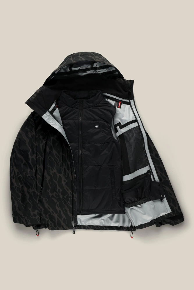 Kurtka snowboardowa 686 SMARTY® 3-in-1 Rodeo™ 3L Jacket (black fracture print)