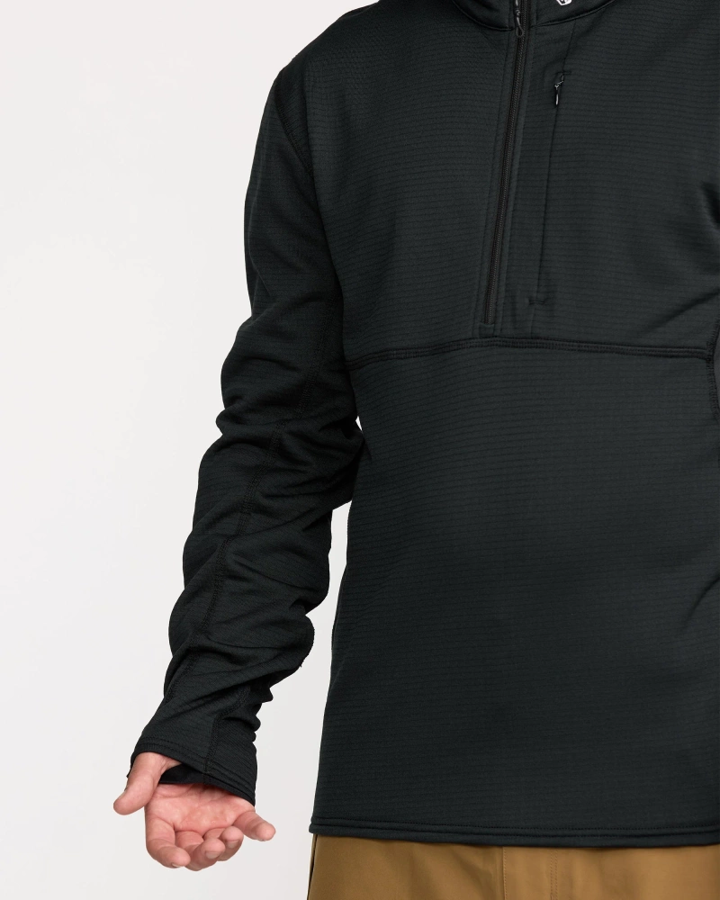 VOLCOM Gridlock Mockneck (black) fleece pullover