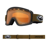DRAGON D1 OTG Old Skool Silver Ion + Amber snow goggles