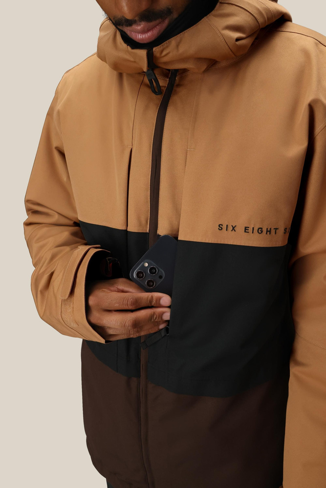 Kurtka snowboardowa 686 SMARTY® 3-in-1 Form Jacket (caramel colorblock)