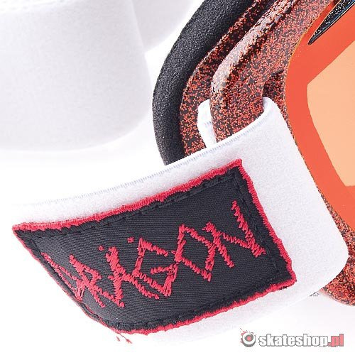 Gogle DRAGON D2 (hog wild/red ion) biało-pomarańczowe