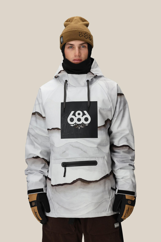 686 Waterproof Hoody (smoke mountain print)