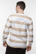 Longsleeve FISH Around (white/coffee)