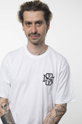NERVOUS Initial (white) t-shirt