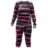 Legginsy SESSIONS Diffusion Capri WMN (pink tiestripe)