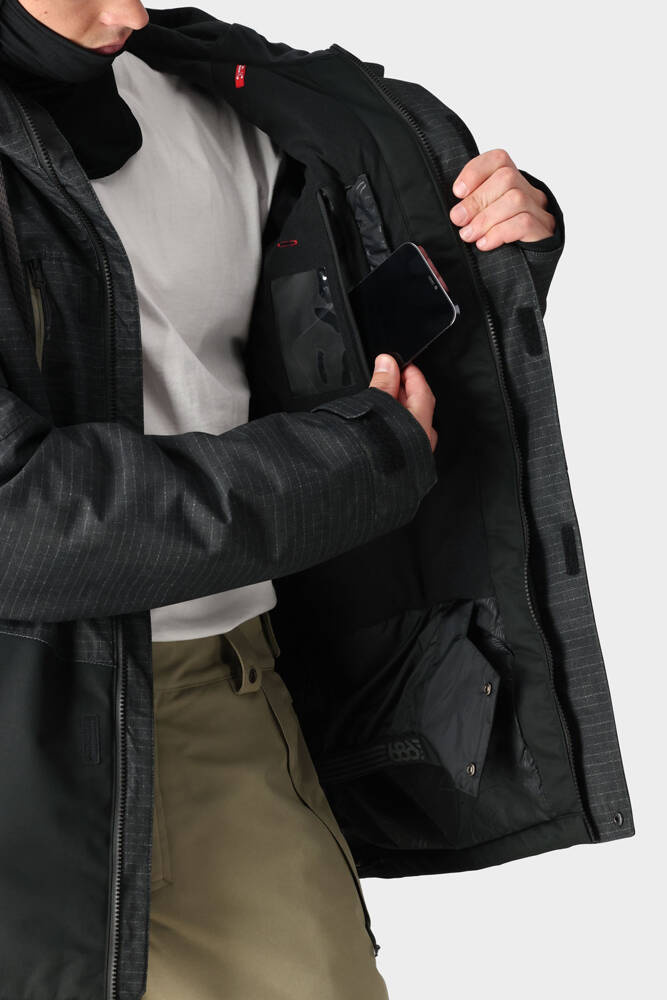 686 Geo Insulated Jacket (black ripstop colorblock)