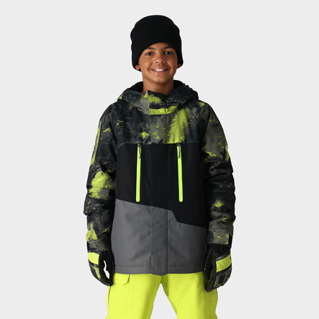 Kurtka snowboardowa 686 Boy's Geo Insulated (lime hemisphere colorblock)