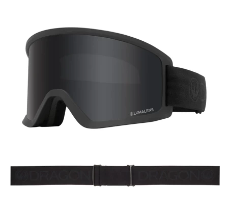 DRAGON DX3 OTG Blackout Lumalens Dark Smoke snow goggles