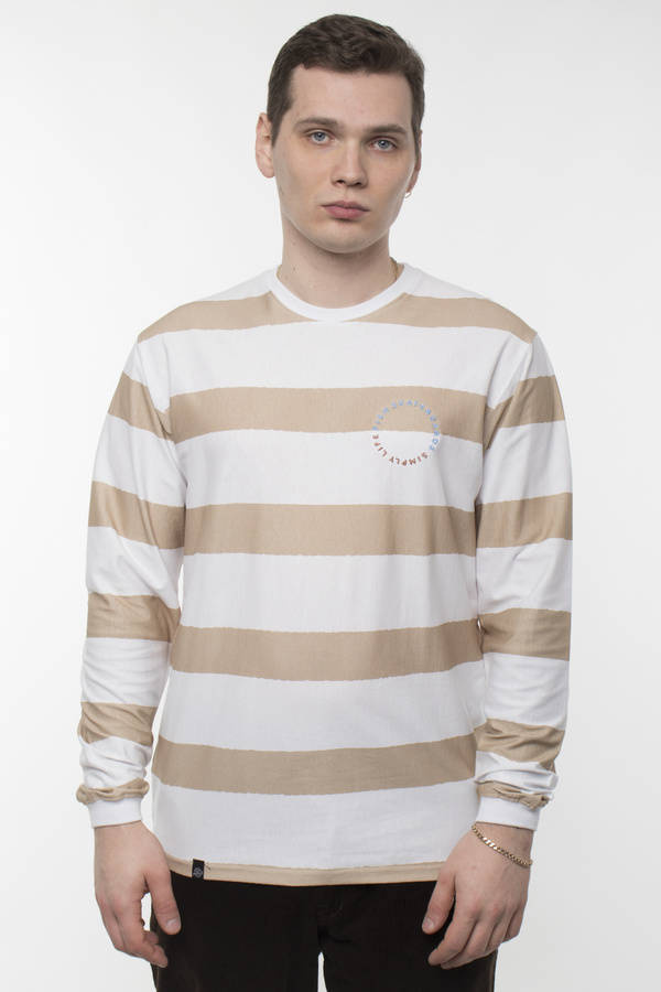 Longsleeve FISH Around (white/coffee)