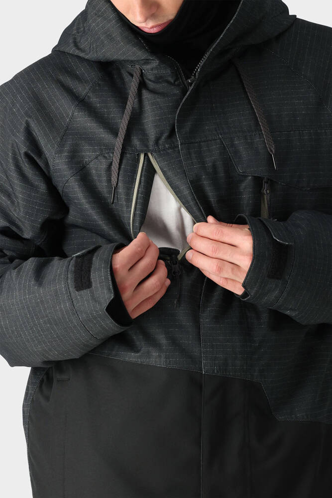 686 Geo Insulated Jacket (black ripstop colorblock)