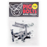 PIG WHEELS Black Bolts Phillips Head bolts