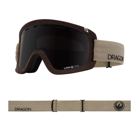 DRAGON D1 OTGRaw Light Midnight + Amber snow goggles