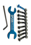 OPERA Allen Hardware (black/blue) 1" bolts