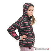 Kurtka snowboardowa DC Volt J's (black stripe) czarno-różowa 