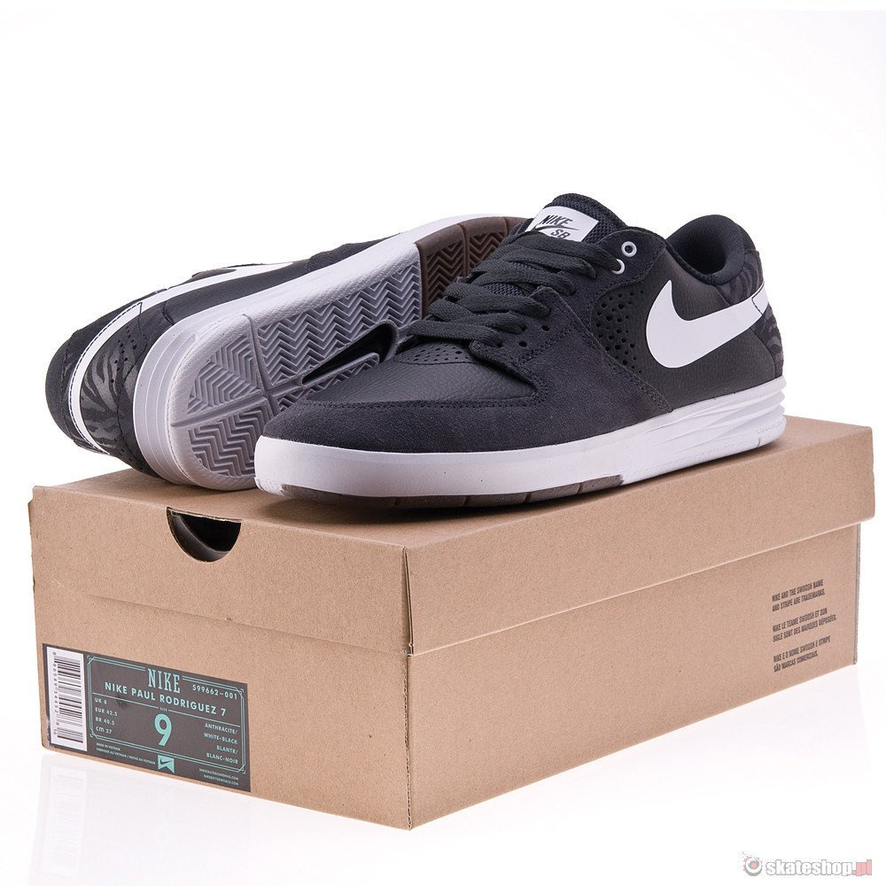 NIKE Paul Rodriguez 7 (anthracite/white/black) shoes