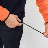 NERVOUS (orange/navy) fleece