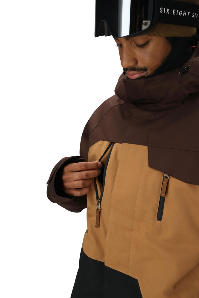 Kurtka snowboardowa 686 Geo Insulated (coffee colorblock)