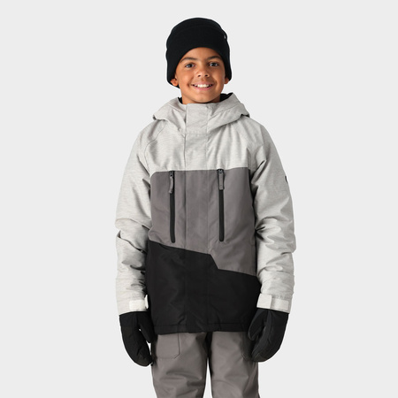 Kurtka snowboardowa 686 Boy's Geo Insulated (white heather colorblock)