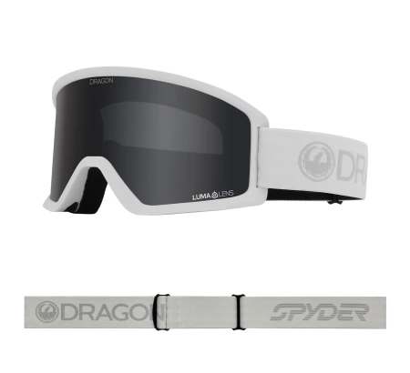DRAGON DX3 OTG White Spyder Collab Dark Smoke snow goggles
