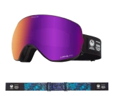 DRAGON X2s Black Pearl Purple Ion + Amber snow goggles