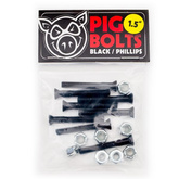 PIG WHEELS Black Bolts Phillips Head bolts