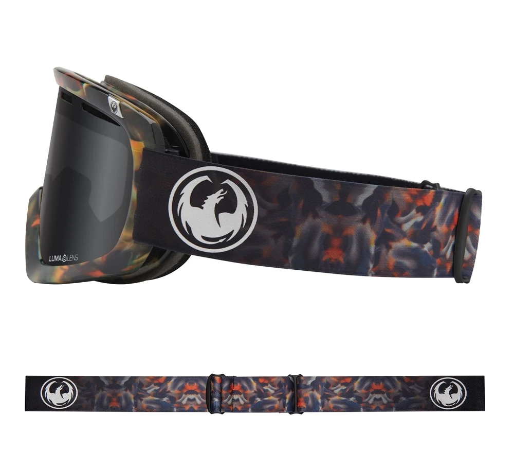 Gogle DRAGON D1 OTG Fire Leaf Lumalens Dark Smoke