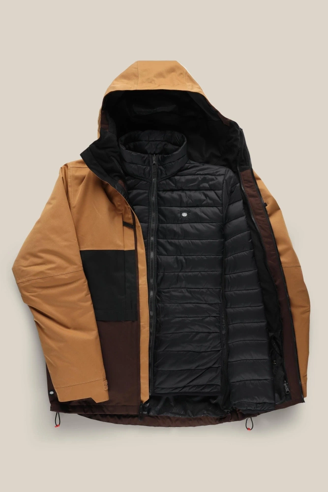 Kurtka snowboardowa 686 SMARTY® 3-in-1 Form Jacket (caramel colorblock)