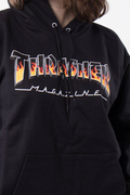 GODZILLA FLAME HOOD BLACK THRASHER SWEATSHIRT