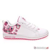 DC Court Graffik SN white/crazy pink print youth's shoes
