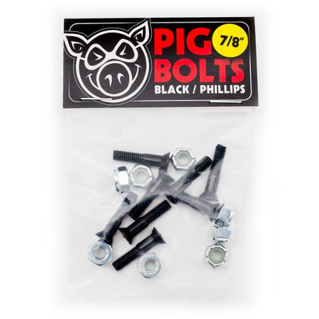 Montażówki PIG WHEELS Black Bolts Phillips Head