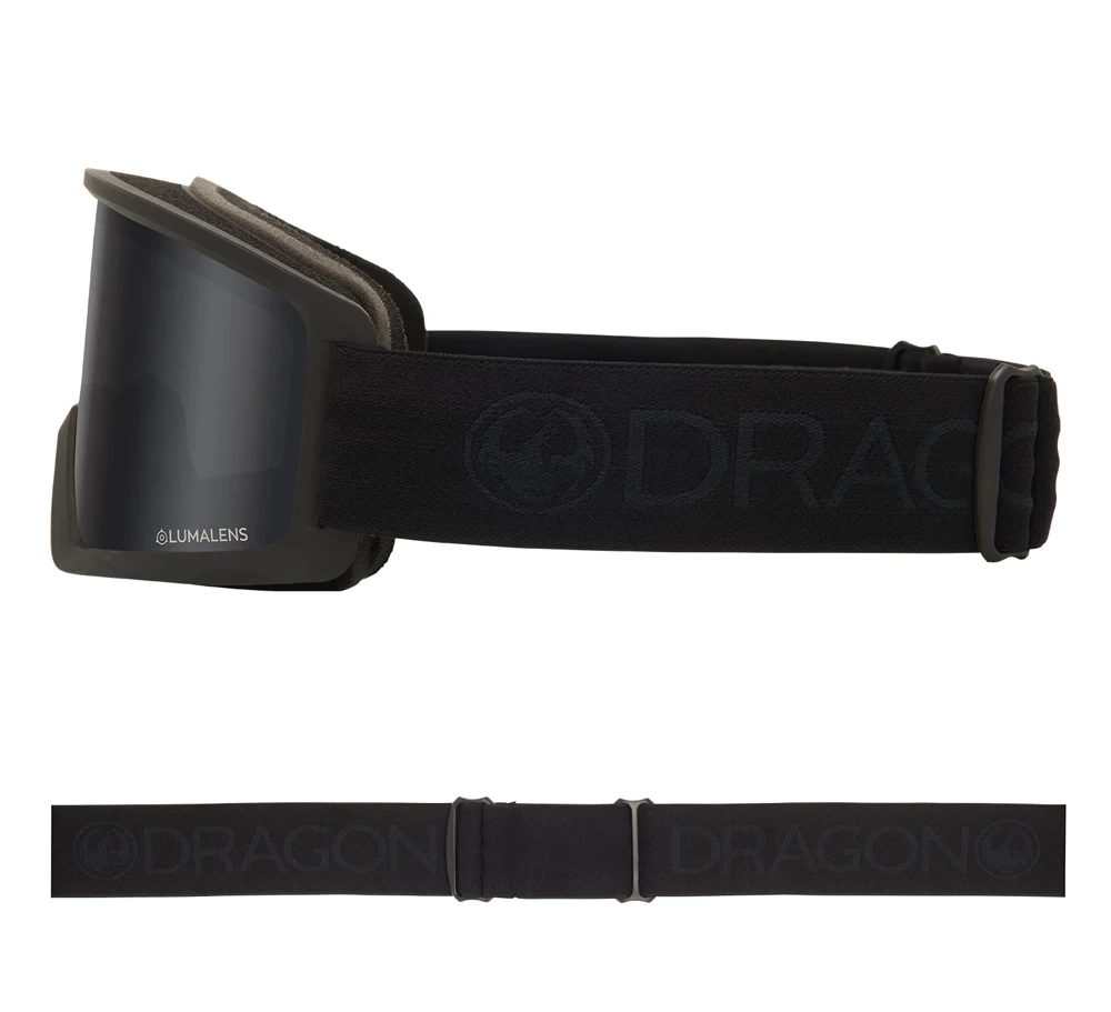 DRAGON DX3 OTG Blackout Lumalens Dark Smoke snow goggles