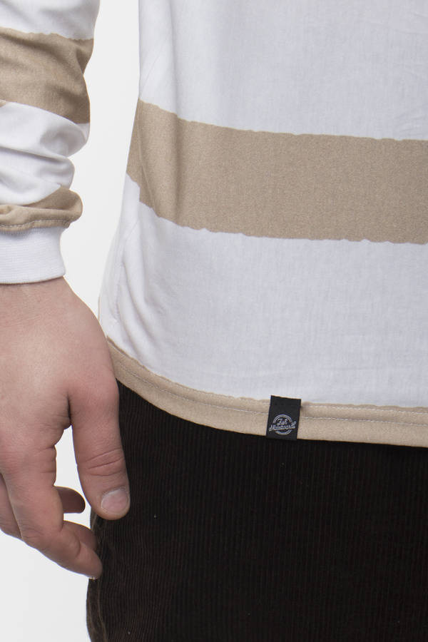 Longsleeve FISH Around (white/coffee)