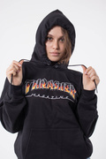 GODZILLA FLAME HOOD BLACK THRASHER SWEATSHIRT