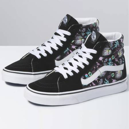 VANS Sk8 Hi (paradise floral black/true white) shoes