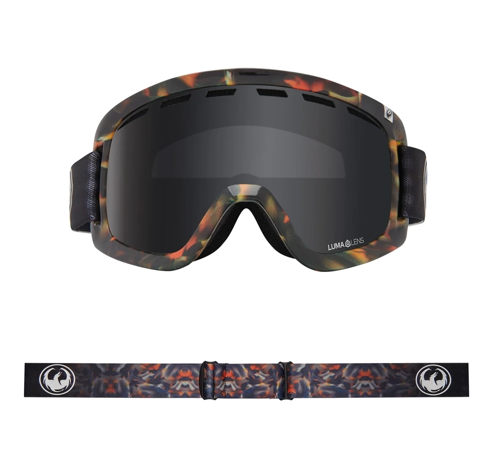 Gogle DRAGON D1 OTG Fire Leaf Lumalens Dark Smoke