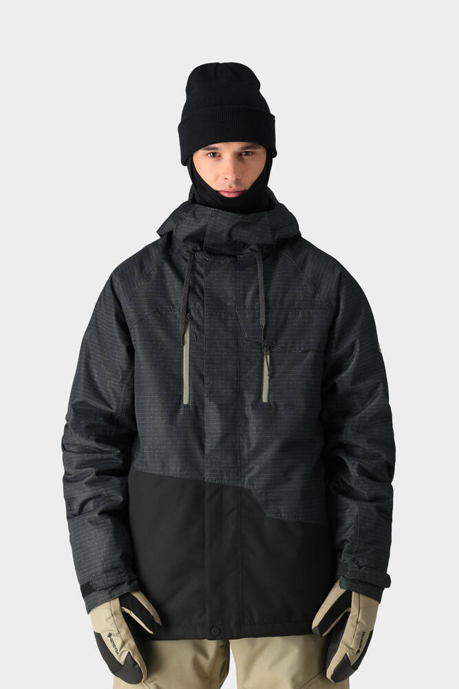 686 Geo Insulated Jacket (black ripstop colorblock)