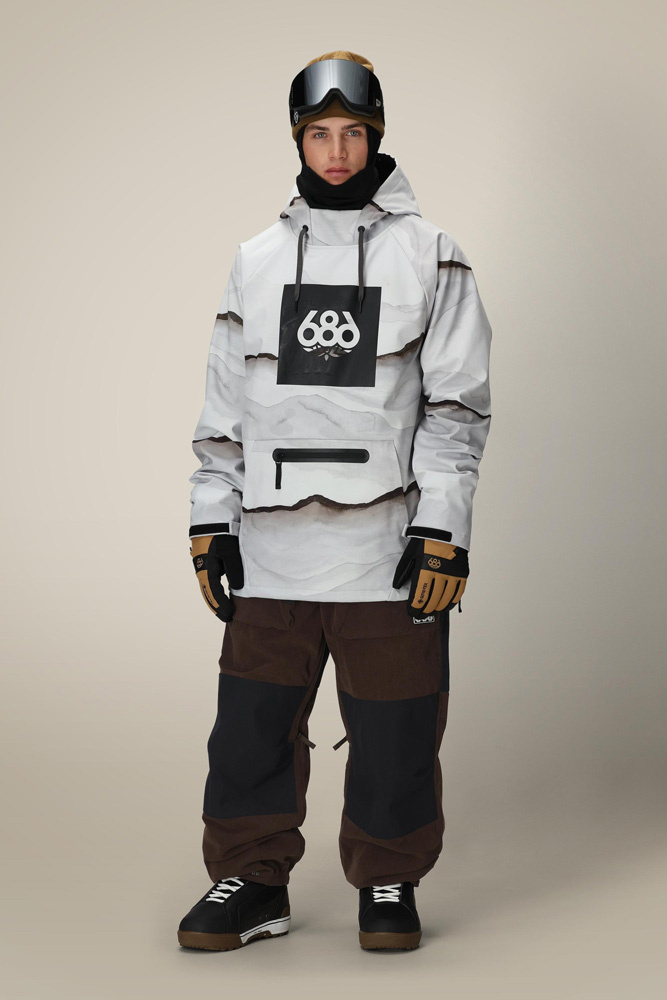 686 Waterproof Hoody (smoke mountain print)