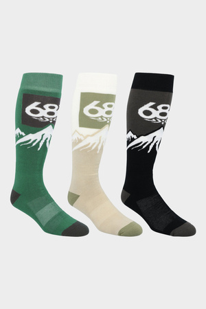 Skarpety snowboardowe 686 Snow Caps Sock 3-Pack