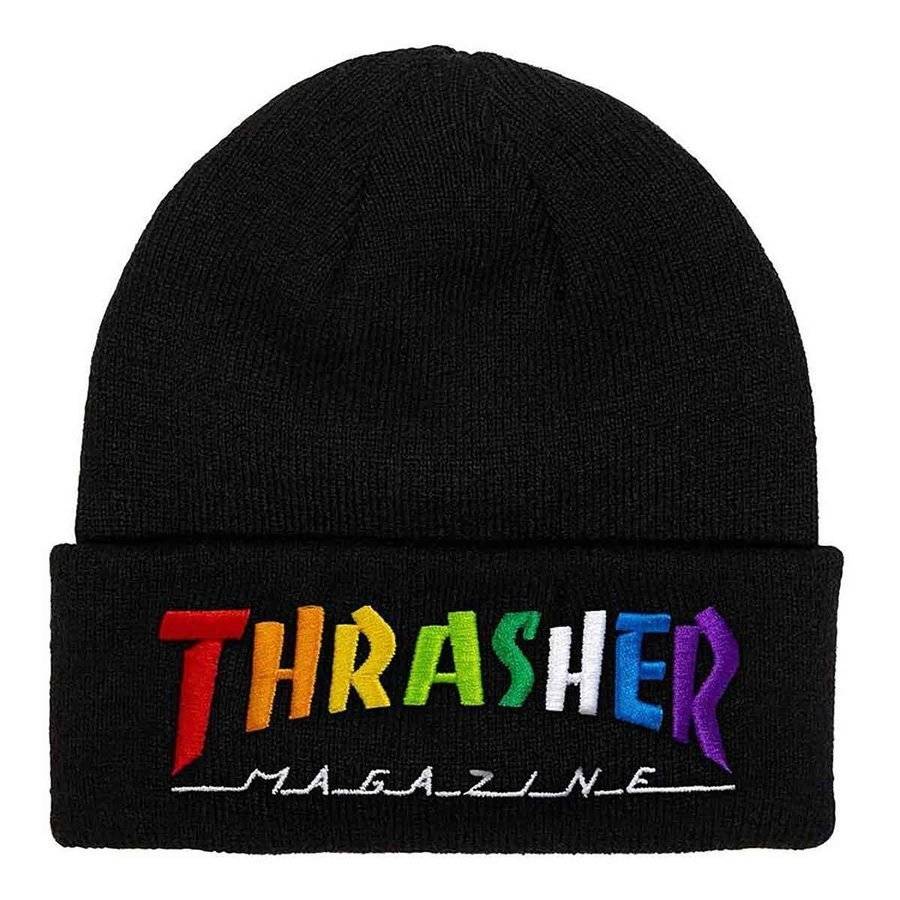 Czapka THRASHER Rainbow Mag Beanie (black)