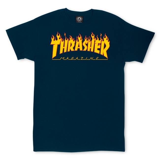 Koszulka THRASHER Flame Logo (navy)