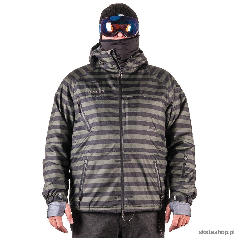 Kurtka snowboardowa Empire Ofym (black/khaki/stripe)