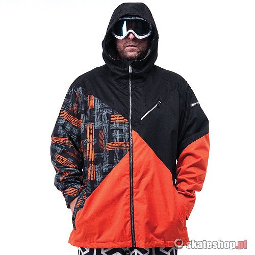 Kurtka snowboardowa RIDE Kent Shell (black) pomarańczowo-czarna smpl