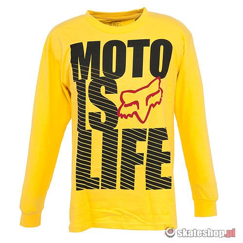 Longsleeve FOX Moto Is Life (yellow) żółty