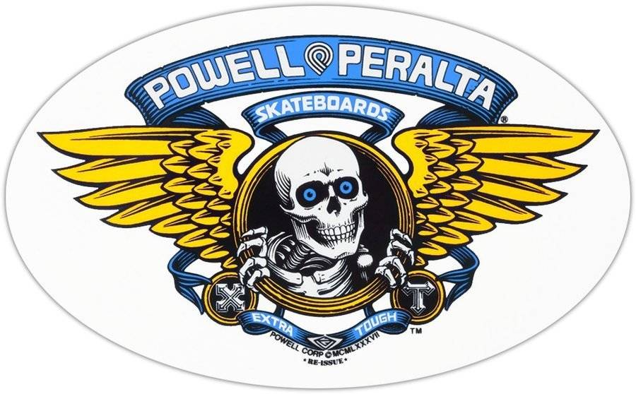 Naklejka Powell Peralta Winged Ripper 12" Die-Cut Ramp blue